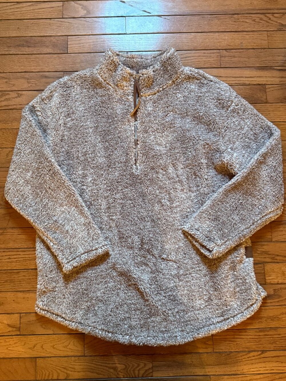 Maurices Lodge Brown Oversized Quarter Zip Teddy Bear Sherpa Fall- Women's 0x